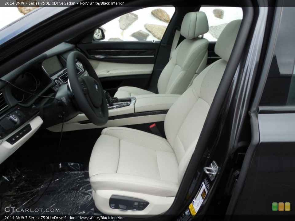 Ivory White/Black Interior Photo for the 2014 BMW 7 Series 750Li xDrive Sedan #95151938