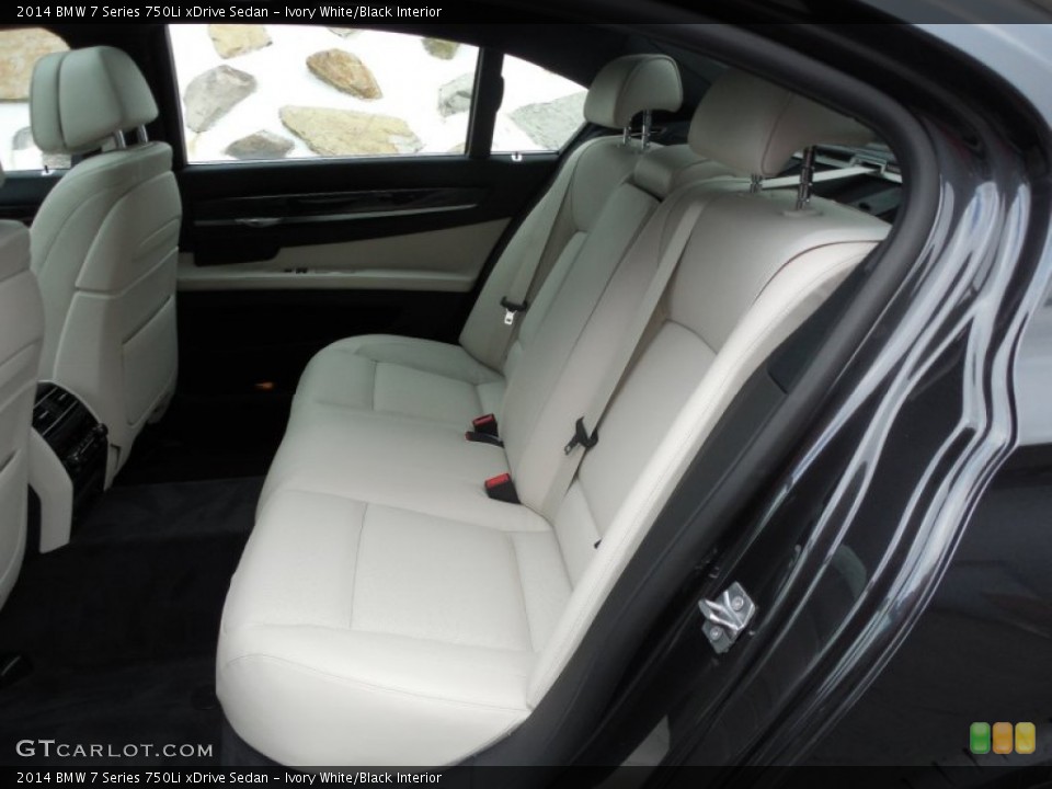 Ivory White/Black Interior Rear Seat for the 2014 BMW 7 Series 750Li xDrive Sedan #95151956