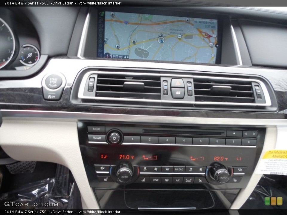 Ivory White/Black Interior Controls for the 2014 BMW 7 Series 750Li xDrive Sedan #95152031