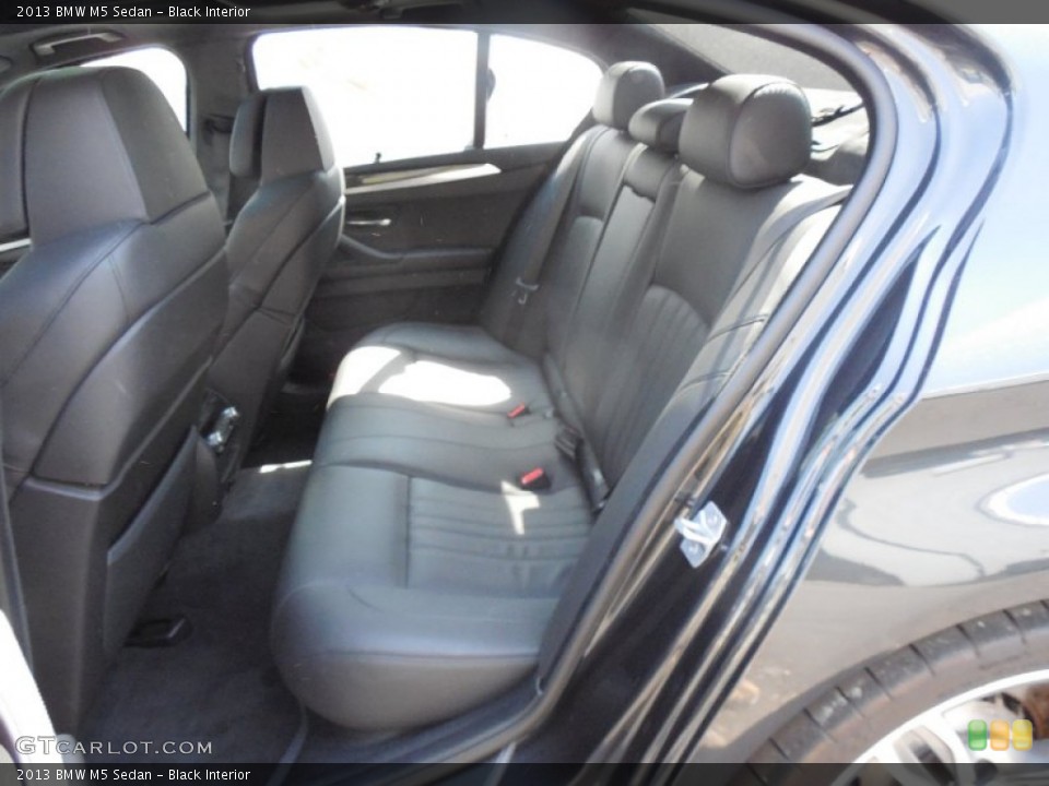 Black Interior Rear Seat for the 2013 BMW M5 Sedan #95155949