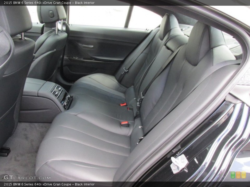 Black Interior Rear Seat for the 2015 BMW 6 Series 640i xDrive Gran Coupe #95157026