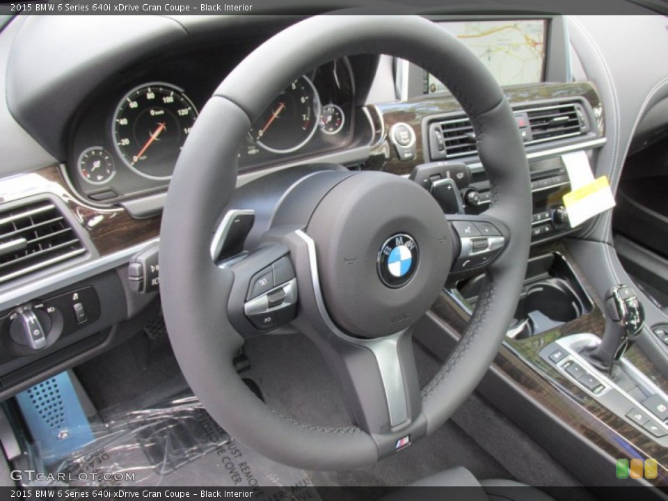 Black Interior Steering Wheel for the 2015 BMW 6 Series 640i xDrive Gran Coupe #95157044