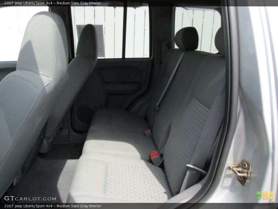 Medium Slate Gray Interior Rear Seat for the 2007 Jeep Liberty Sport 4x4 #95163431