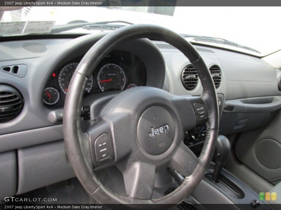 Medium Slate Gray Interior Steering Wheel for the 2007 Jeep Liberty Sport 4x4 #95163437
