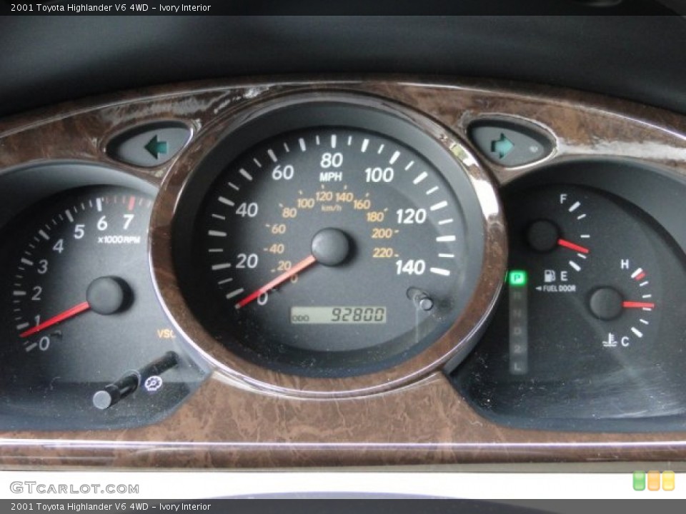 Ivory Interior Gauges for the 2001 Toyota Highlander V6 4WD #95174243