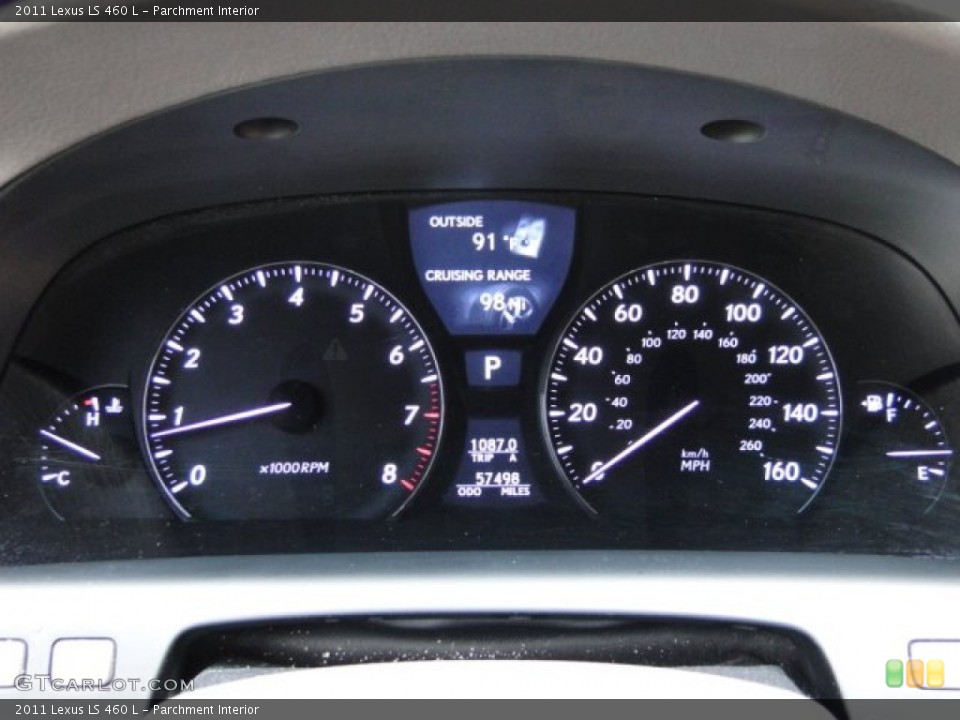 Parchment Interior Gauges for the 2011 Lexus LS 460 L #95176127