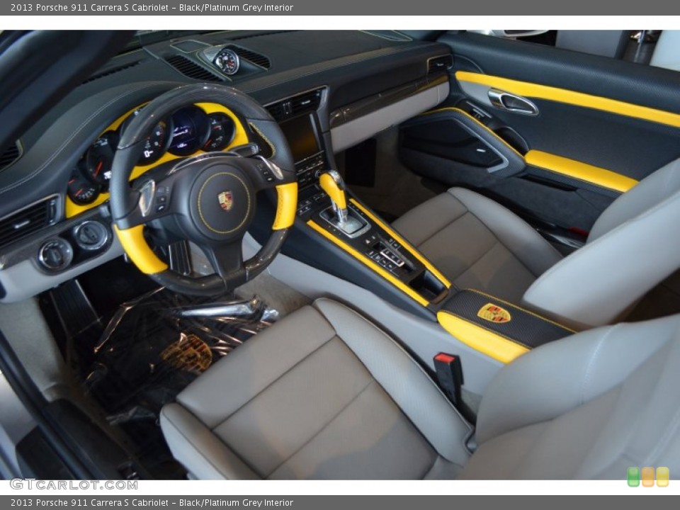 Black/Platinum Grey Interior Photo for the 2013 Porsche 911 Carrera S Cabriolet #95201534