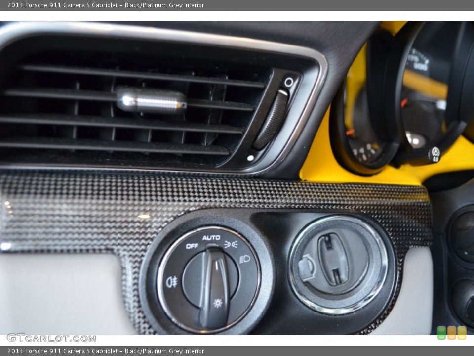 Black/Platinum Grey Interior Controls for the 2013 Porsche 911 Carrera S Cabriolet #95201882