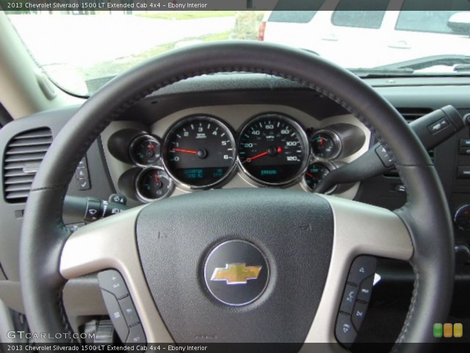 Ebony Interior Steering Wheel for the 2013 Chevrolet Silverado 1500 LT Extended Cab 4x4 #95203355