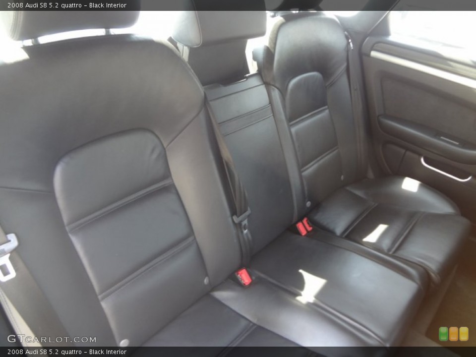 Black Interior Rear Seat for the 2008 Audi S8 5.2 quattro #95207291