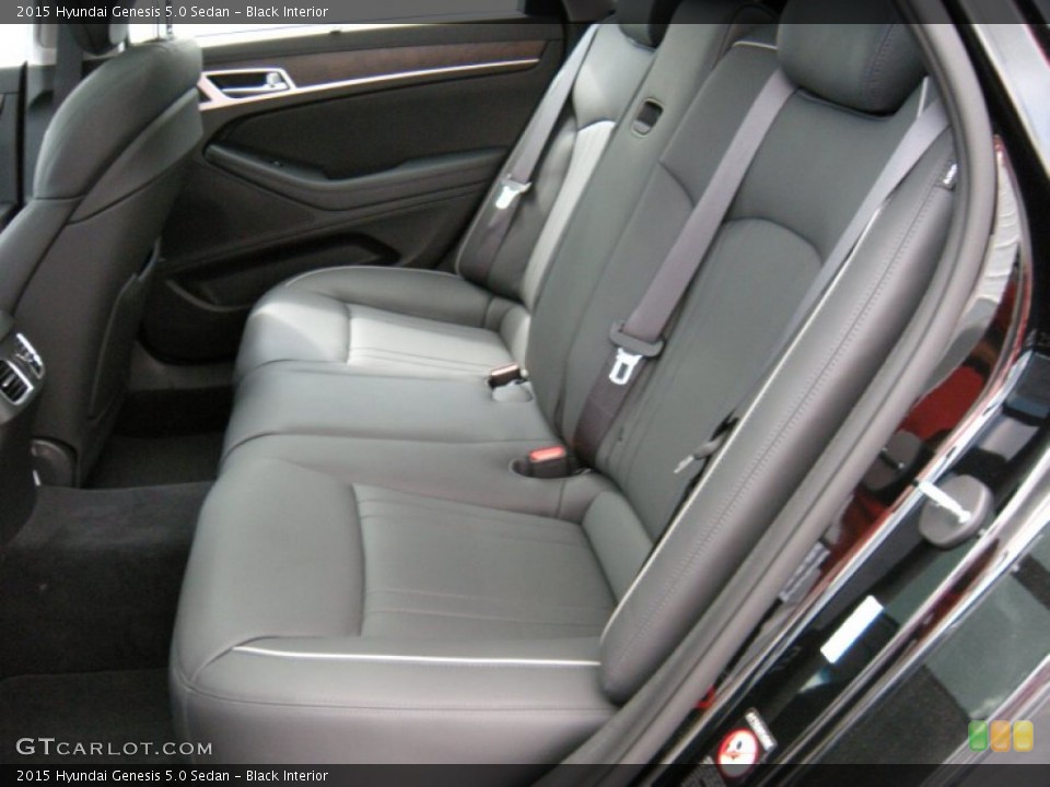 Black Interior Rear Seat for the 2015 Hyundai Genesis 5.0 Sedan #95214873