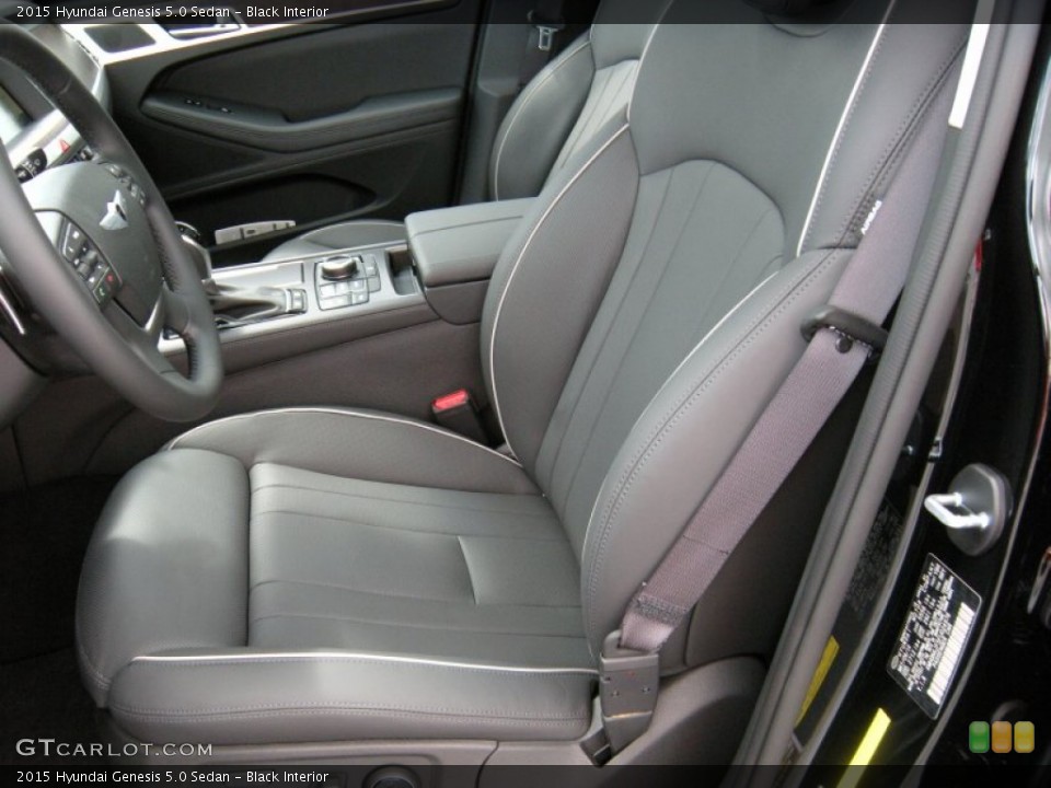 Black Interior Front Seat for the 2015 Hyundai Genesis 5.0 Sedan #95214951