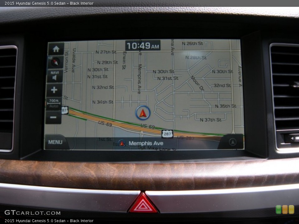 Black Interior Navigation for the 2015 Hyundai Genesis 5.0 Sedan #95215071