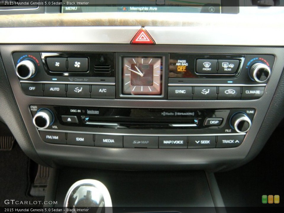 Black Interior Controls for the 2015 Hyundai Genesis 5.0 Sedan #95215092