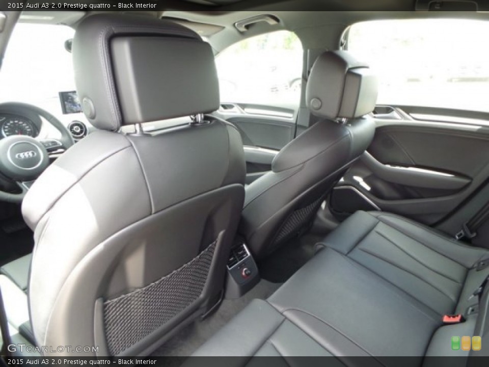 Black Interior Rear Seat for the 2015 Audi A3 2.0 Prestige quattro #95222601