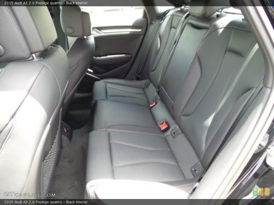 Black Interior Rear Seat for the 2015 Audi A3 2.0 Prestige quattro #95222625