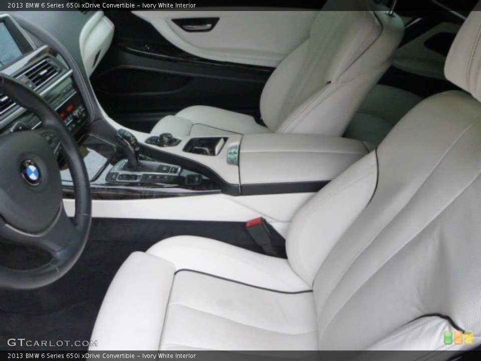 Ivory White Interior Front Seat for the 2013 BMW 6 Series 650i xDrive Convertible #95224981