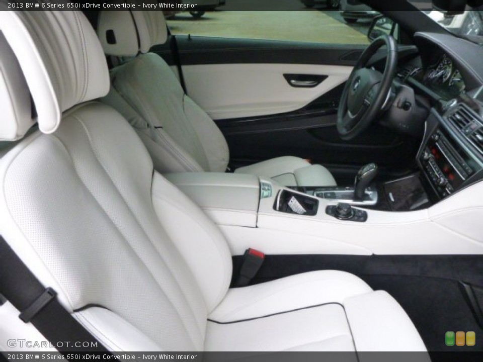 Ivory White Interior Front Seat for the 2013 BMW 6 Series 650i xDrive Convertible #95225202