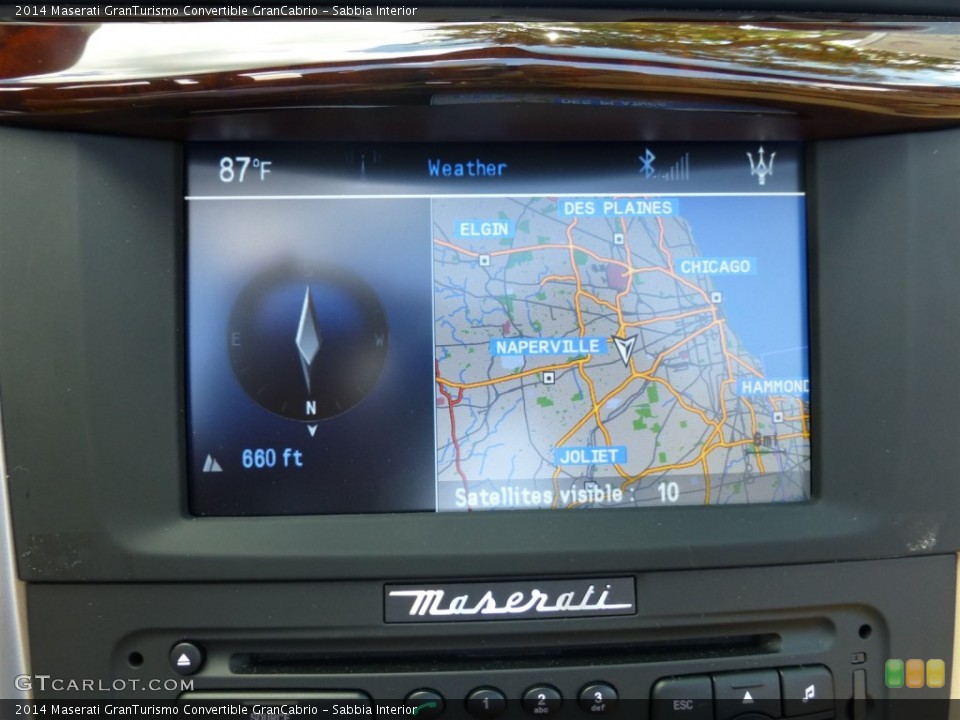Sabbia Interior Navigation for the 2014 Maserati GranTurismo Convertible GranCabrio #95236521