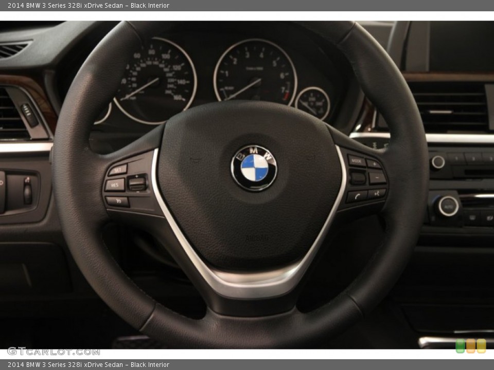 Black Interior Steering Wheel for the 2014 BMW 3 Series 328i xDrive Sedan #95240091
