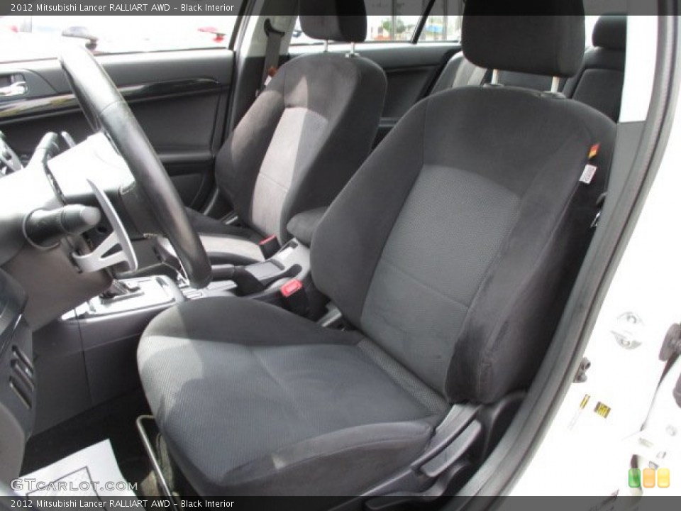 Black Interior Front Seat for the 2012 Mitsubishi Lancer RALLIART AWD #95242992
