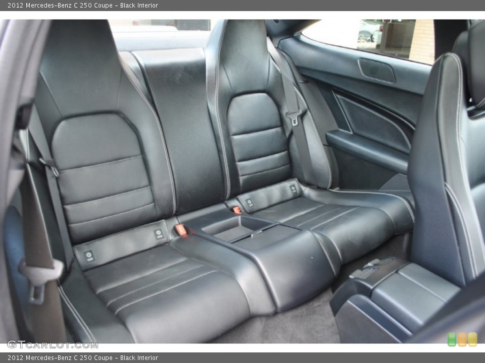 Black Interior Rear Seat for the 2012 Mercedes-Benz C 250 Coupe #95243832