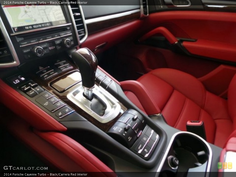 Black/Carrera Red Interior Transmission for the 2014 Porsche Cayenne Turbo #95245743