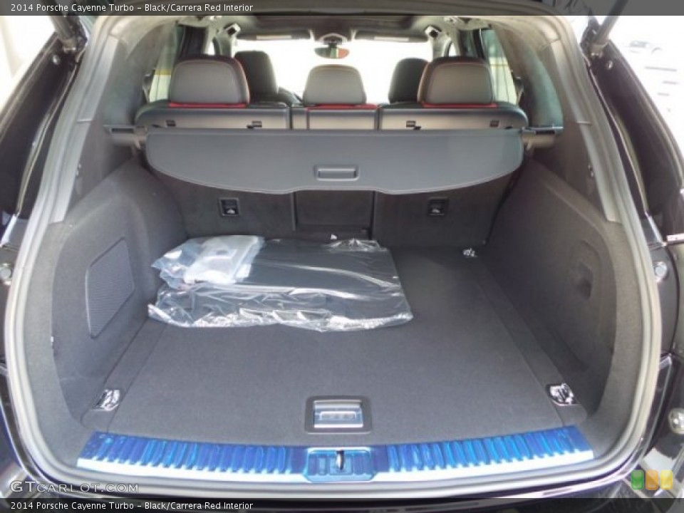 Black/Carrera Red Interior Trunk for the 2014 Porsche Cayenne Turbo #95246094