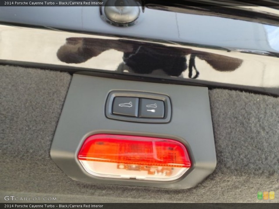 Black/Carrera Red Interior Controls for the 2014 Porsche Cayenne Turbo #95246112