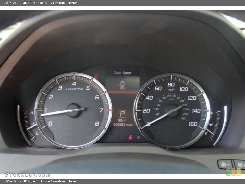 Graystone Interior Gauges for the 2014 Acura MDX Technology #95246149