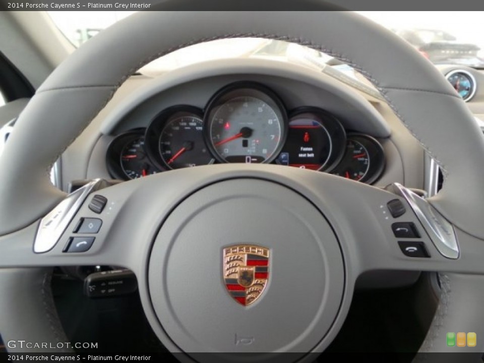 Platinum Grey Interior Steering Wheel for the 2014 Porsche Cayenne S #95246804