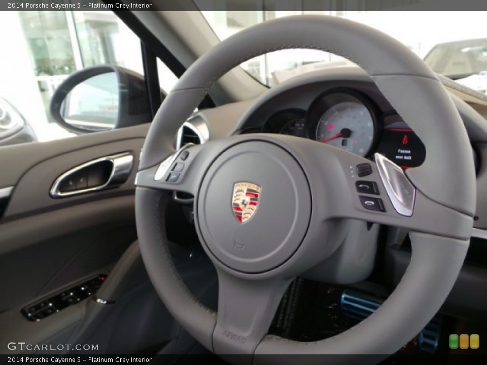 Platinum Grey Interior Steering Wheel for the 2014 Porsche Cayenne S #95246922