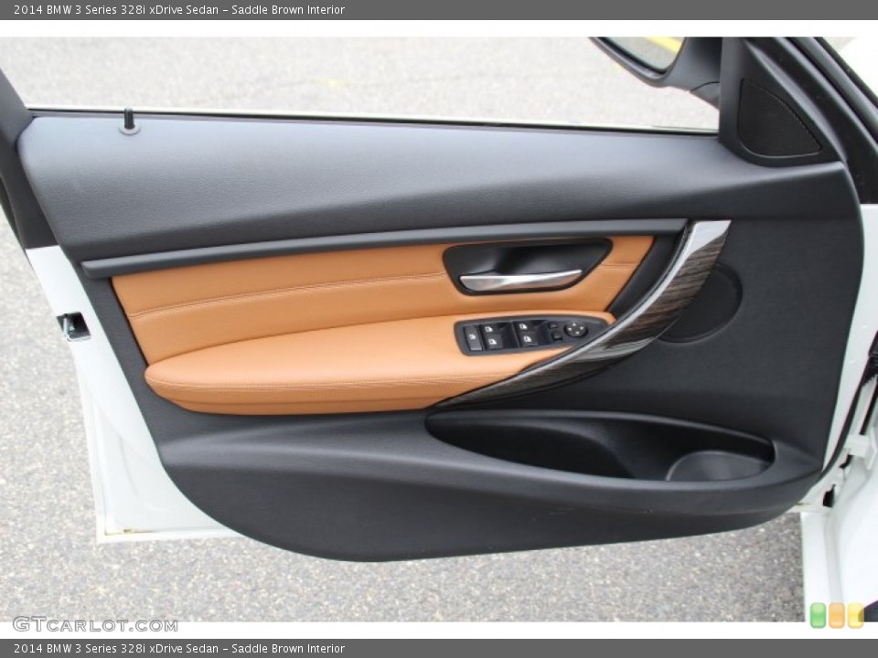 Saddle Brown Interior Door Panel for the 2014 BMW 3 Series 328i xDrive Sedan #95247024
