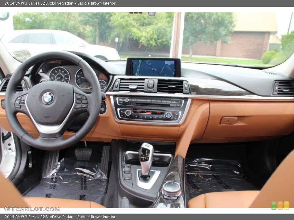 Saddle Brown Interior Dashboard for the 2014 BMW 3 Series 328i xDrive Sedan #95247141