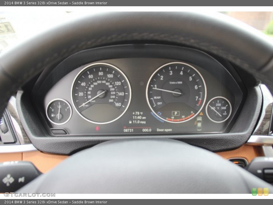 Saddle Brown Interior Gauges for the 2014 BMW 3 Series 328i xDrive Sedan #95247276