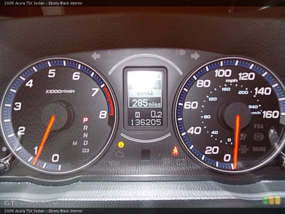 Ebony Black Interior Gauges for the 2006 Acura TSX Sedan #95268717