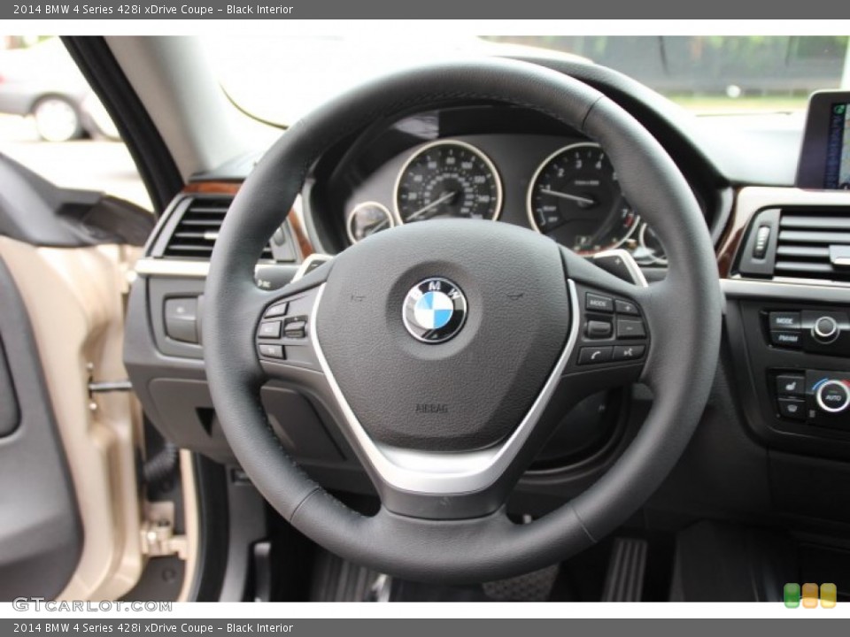 Black Interior Steering Wheel for the 2014 BMW 4 Series 428i xDrive Coupe #95274054
