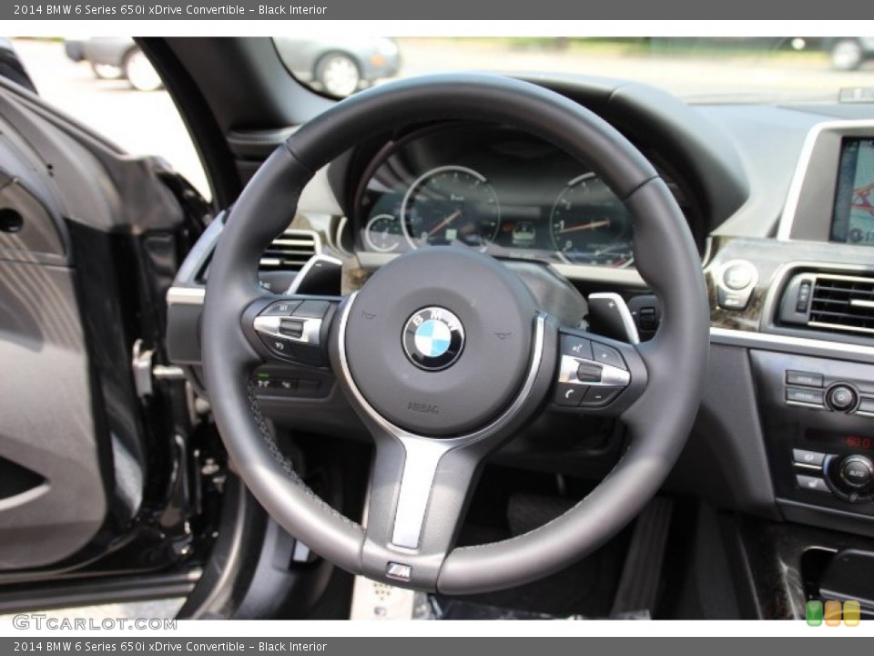 Black Interior Steering Wheel for the 2014 BMW 6 Series 650i xDrive Convertible #95274732