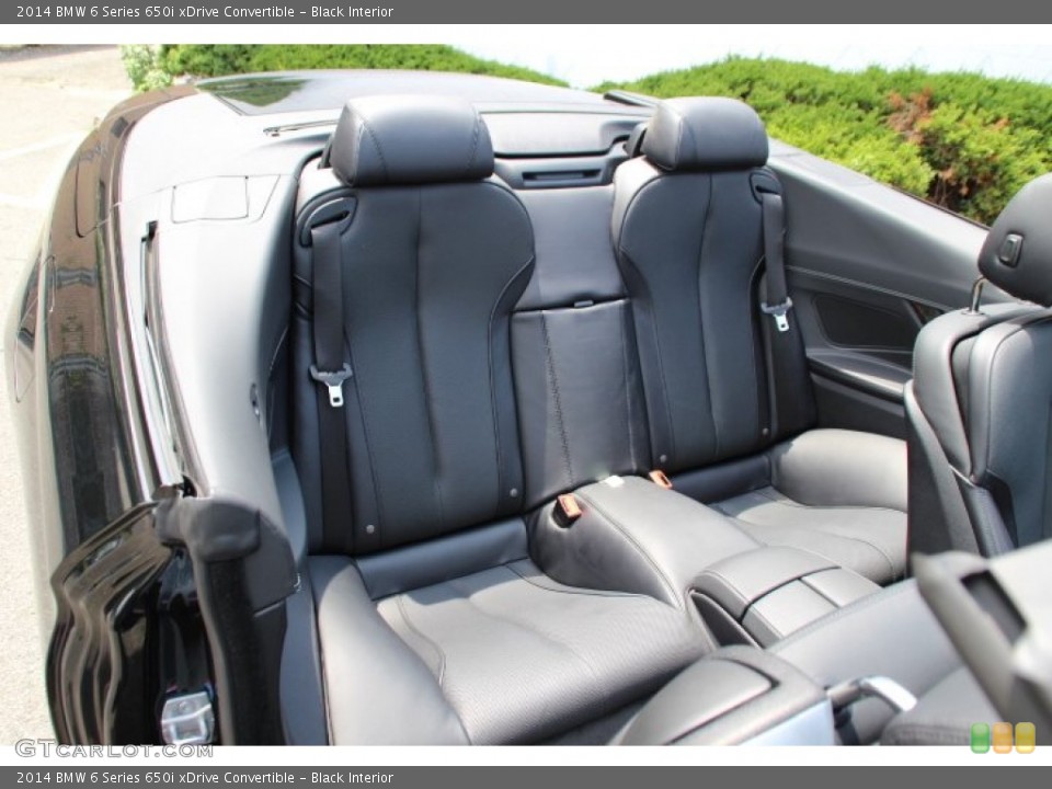 Black Interior Rear Seat for the 2014 BMW 6 Series 650i xDrive Convertible #95274930