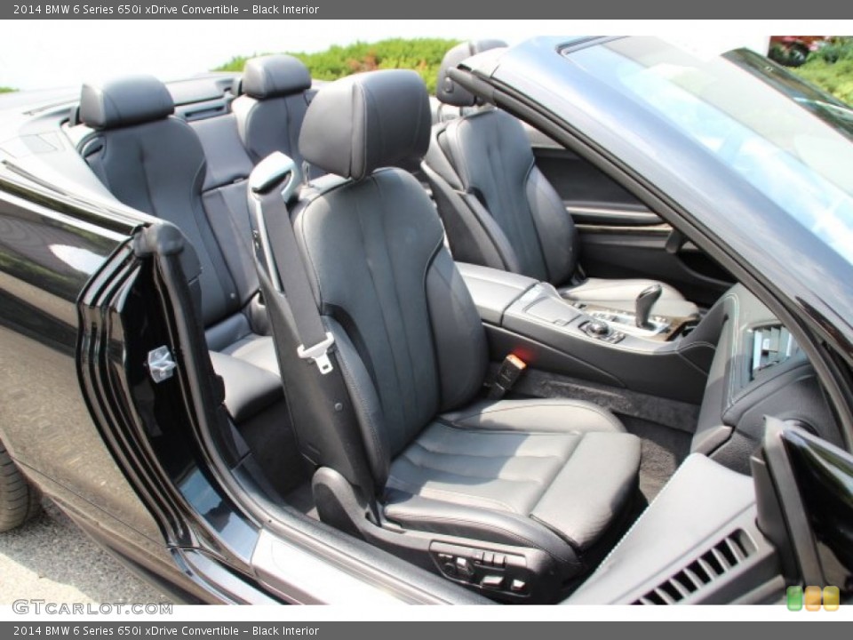 Black Interior Front Seat for the 2014 BMW 6 Series 650i xDrive Convertible #95274999