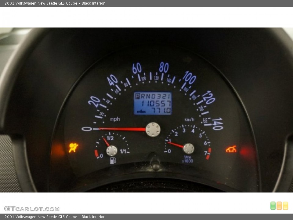 Black Interior Gauges for the 2001 Volkswagen New Beetle GLS Coupe #95277519