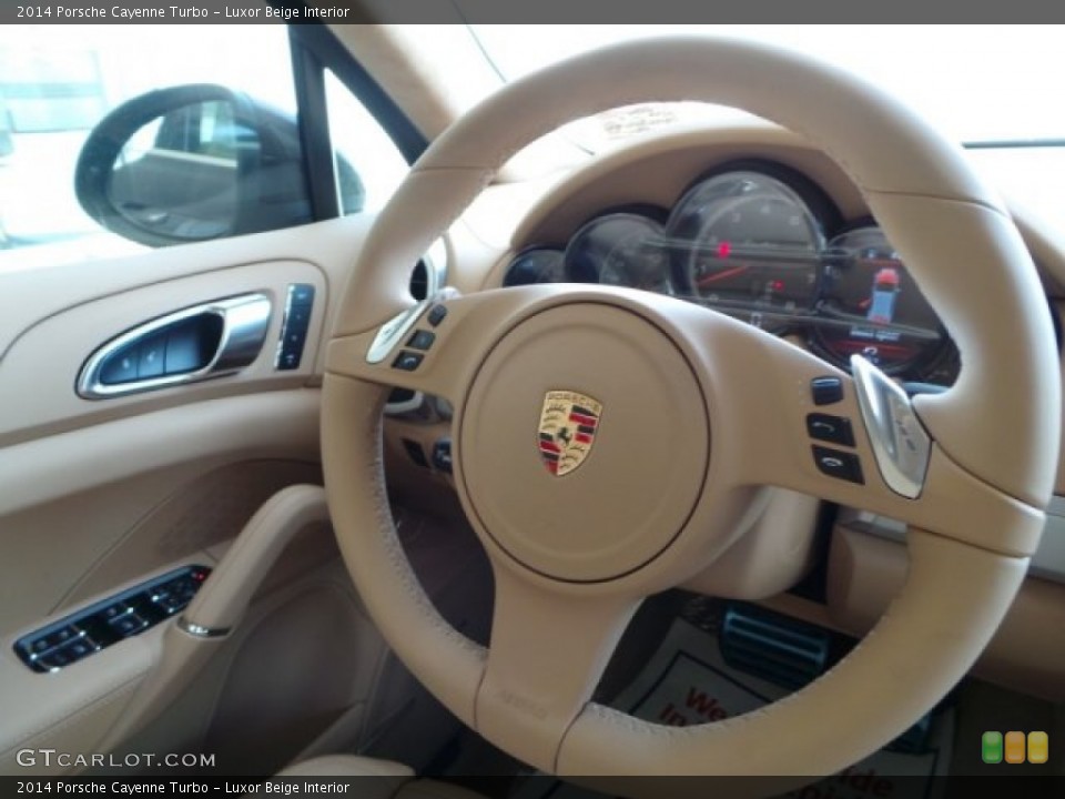 Luxor Beige Interior Steering Wheel for the 2014 Porsche Cayenne Turbo #95290692
