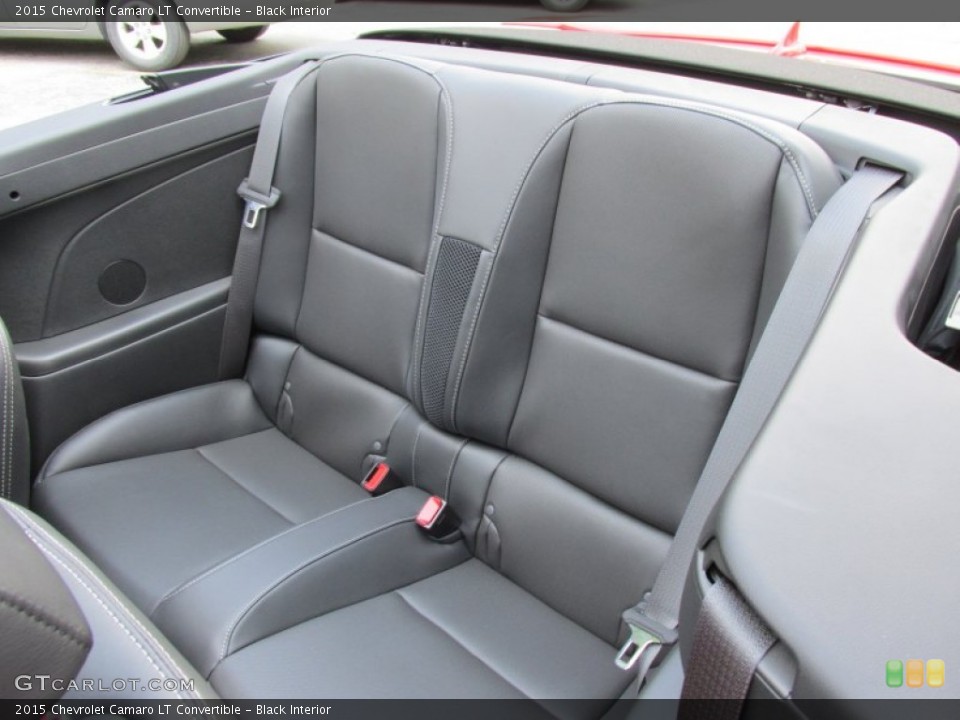 Black Interior Rear Seat for the 2015 Chevrolet Camaro LT Convertible #95293336