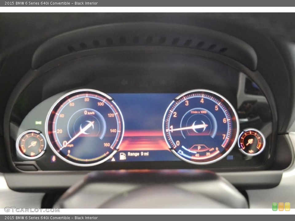 Black Interior Gauges for the 2015 BMW 6 Series 640i Convertible #95294561