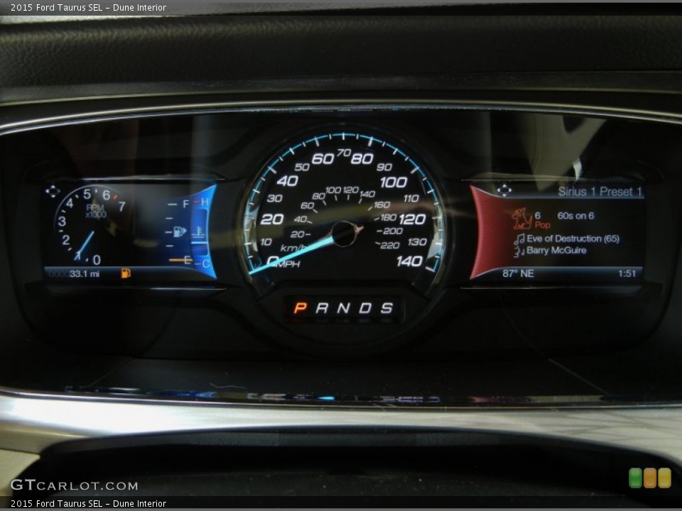 Dune Interior Gauges for the 2015 Ford Taurus SEL #95317975