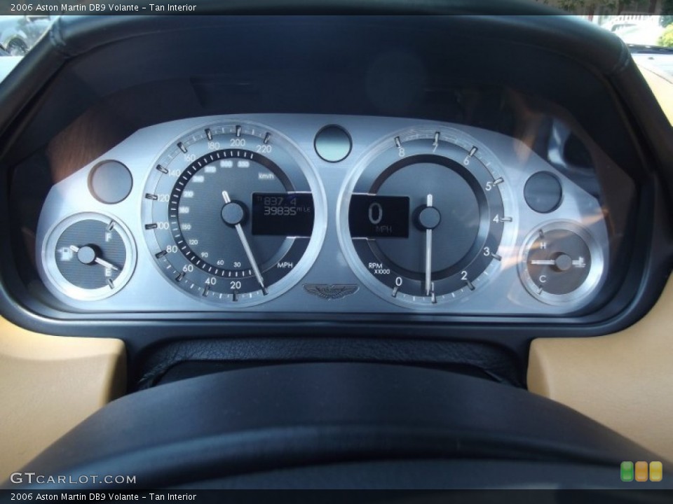 Tan Interior Gauges for the 2006 Aston Martin DB9 Volante #95319056