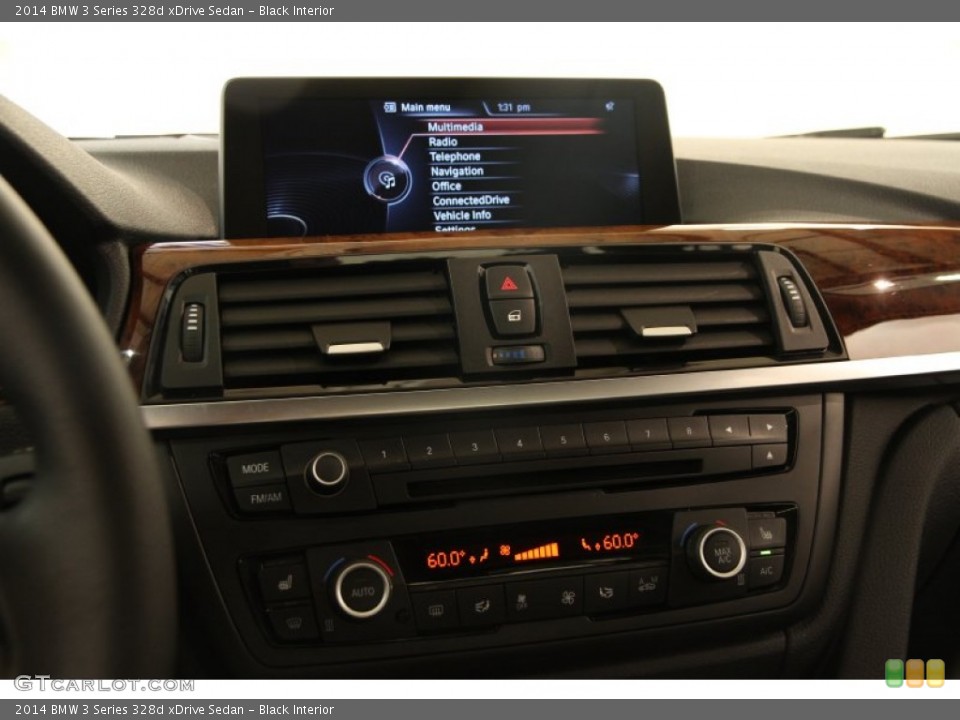 Black Interior Controls for the 2014 BMW 3 Series 328d xDrive Sedan #95323609