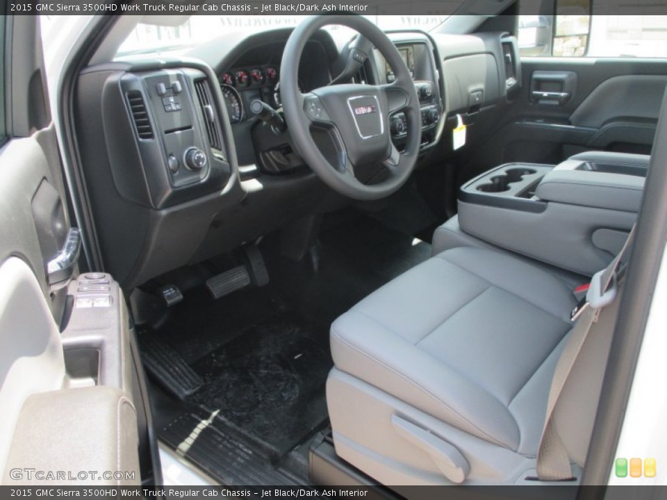 Jet Black/Dark Ash Interior Prime Interior for the 2015 GMC Sierra 3500HD Work Truck Regular Cab Chassis #95327725