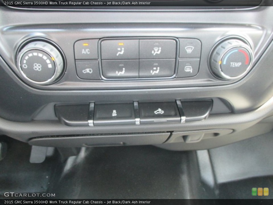 Jet Black/Dark Ash Interior Controls for the 2015 GMC Sierra 3500HD Work Truck Regular Cab Chassis #95327752
