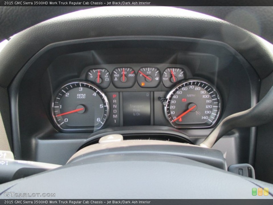 Jet Black/Dark Ash Interior Gauges for the 2015 GMC Sierra 3500HD Work Truck Regular Cab Chassis #95327770